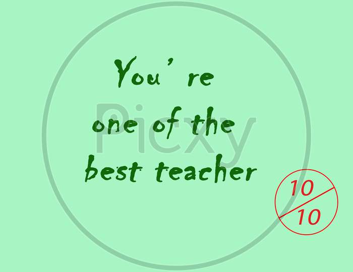 Best teacher Full marks Happy teachers Day