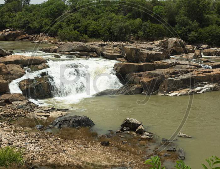 Chunchun Katte Waterfall near Mysuru,Karnataka/India.