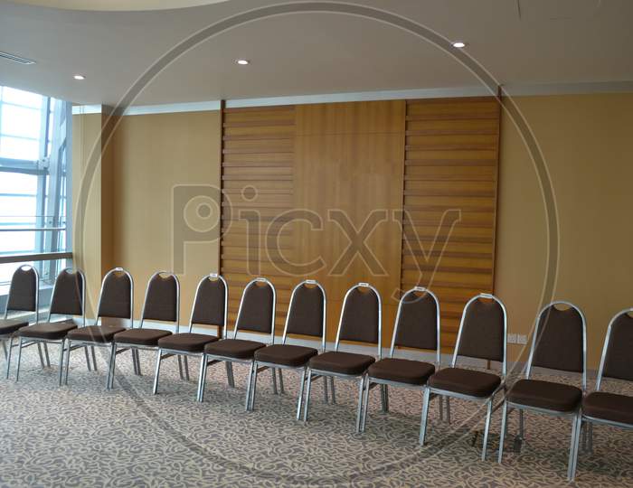 Arrangement Of Chairs In A Office Lobby