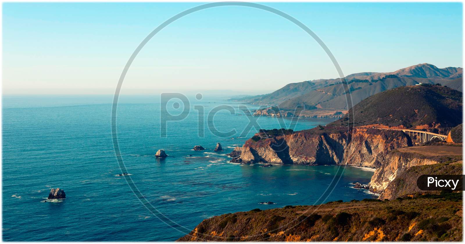 Coast Sea Usa Big Sur California Nature Photo