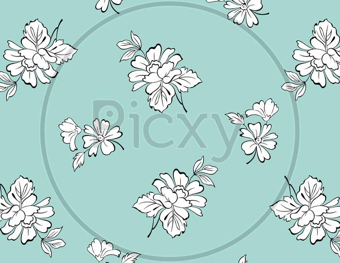 Flowers Pattern Background Textile Design