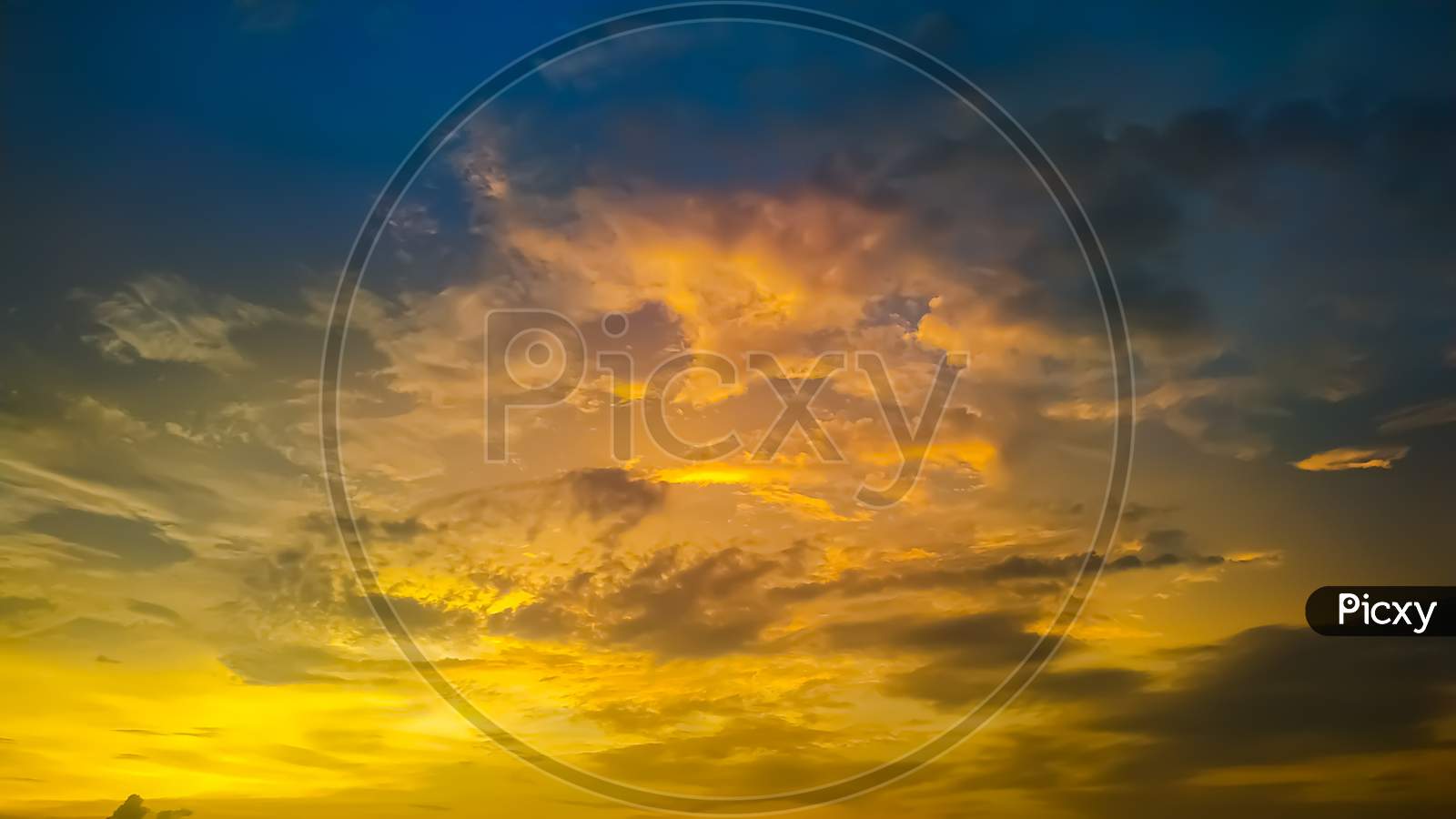Twilight Sky Background With Colorful Sky