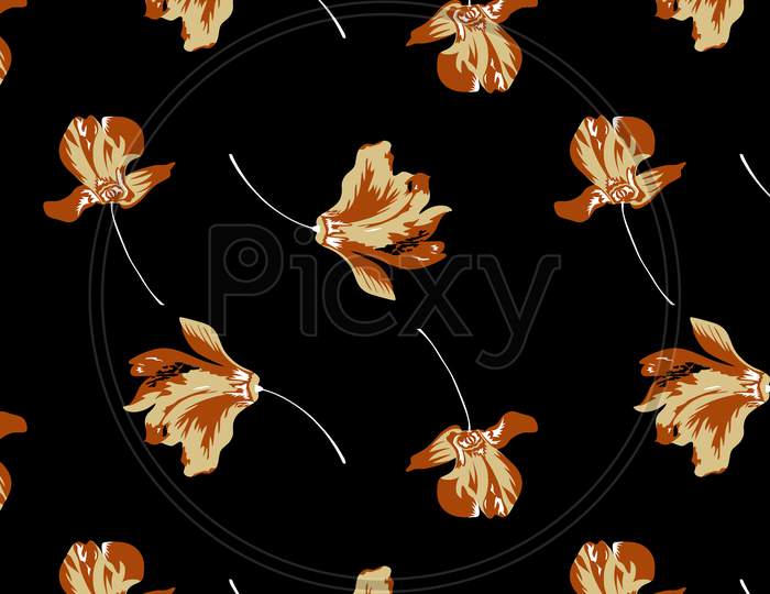 Flowers Pattern In Textile Design