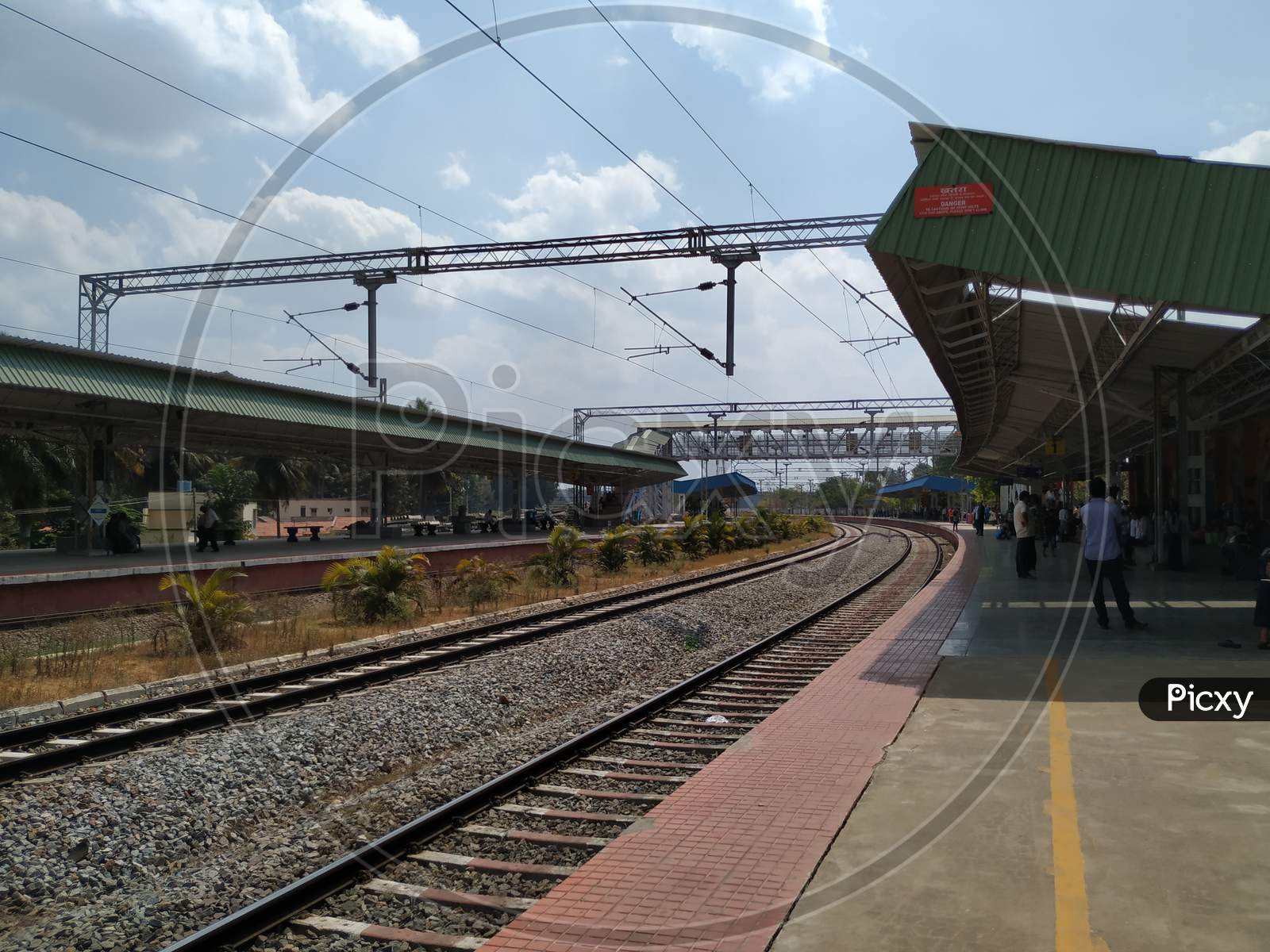 Beautiful View Of Pandavapura Railway Station Near Kennalu, Mandya.