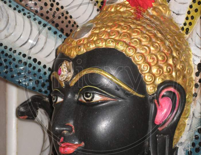 Closeup of Jain idol shree Parshvanath