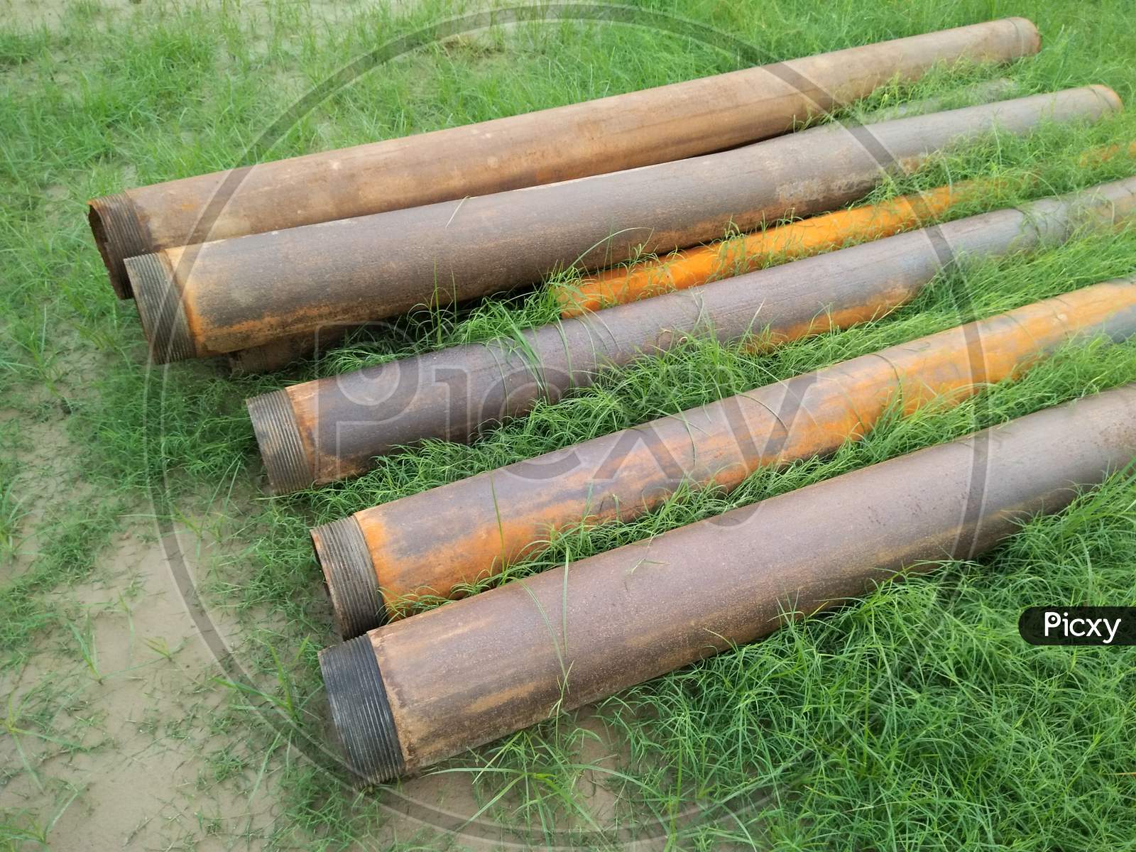 A picture of water pipes in garden
