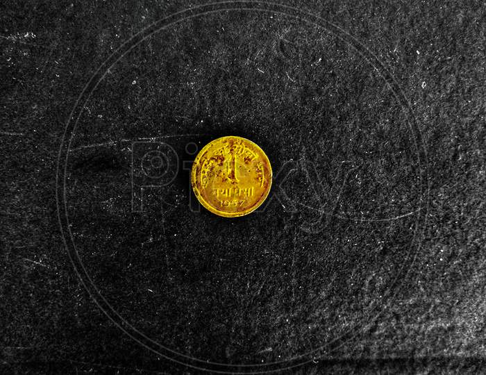 Indian One paise in the year of 1957