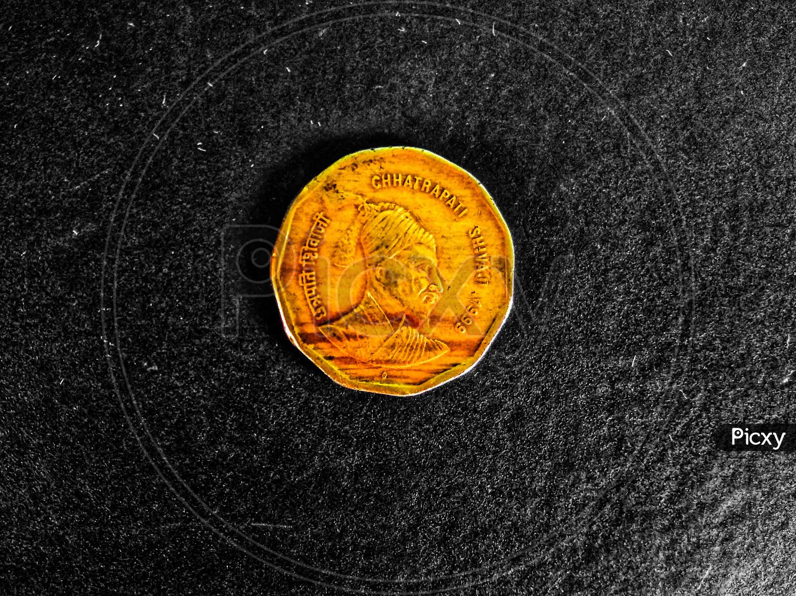 Old IndianChhatrapathi Shivaji Coin In The Year Of 1999