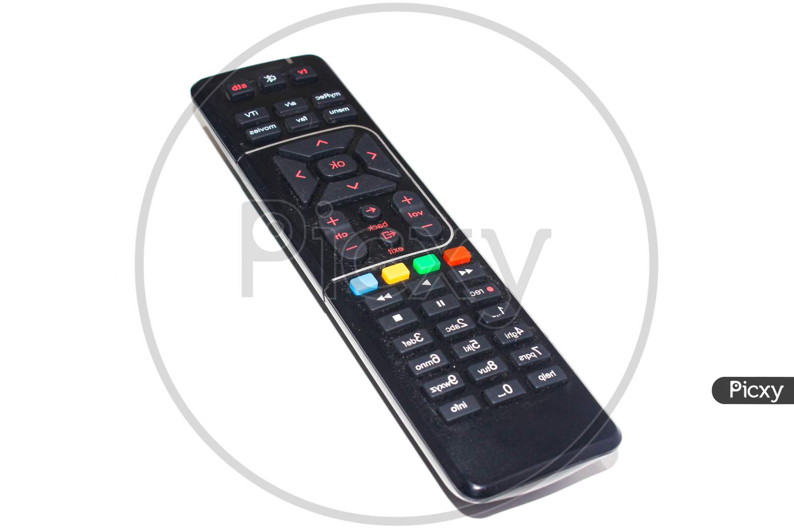 A picture of remote with white background