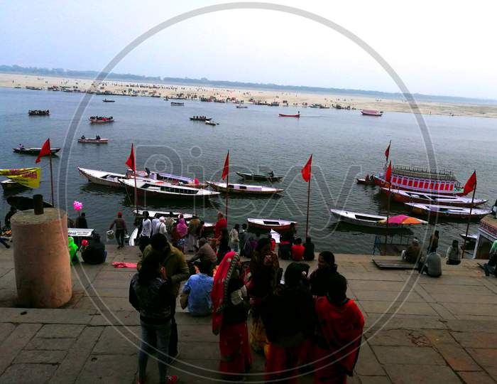River View From Ganga Ghat Banaras