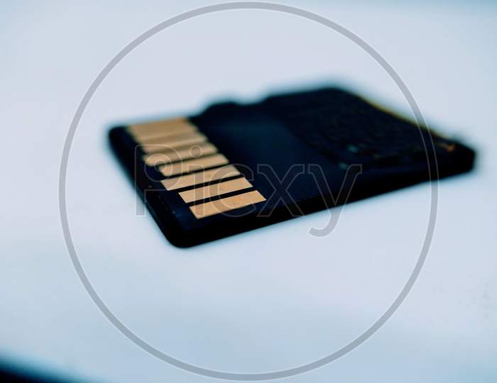A picture of memory card with selected focus
