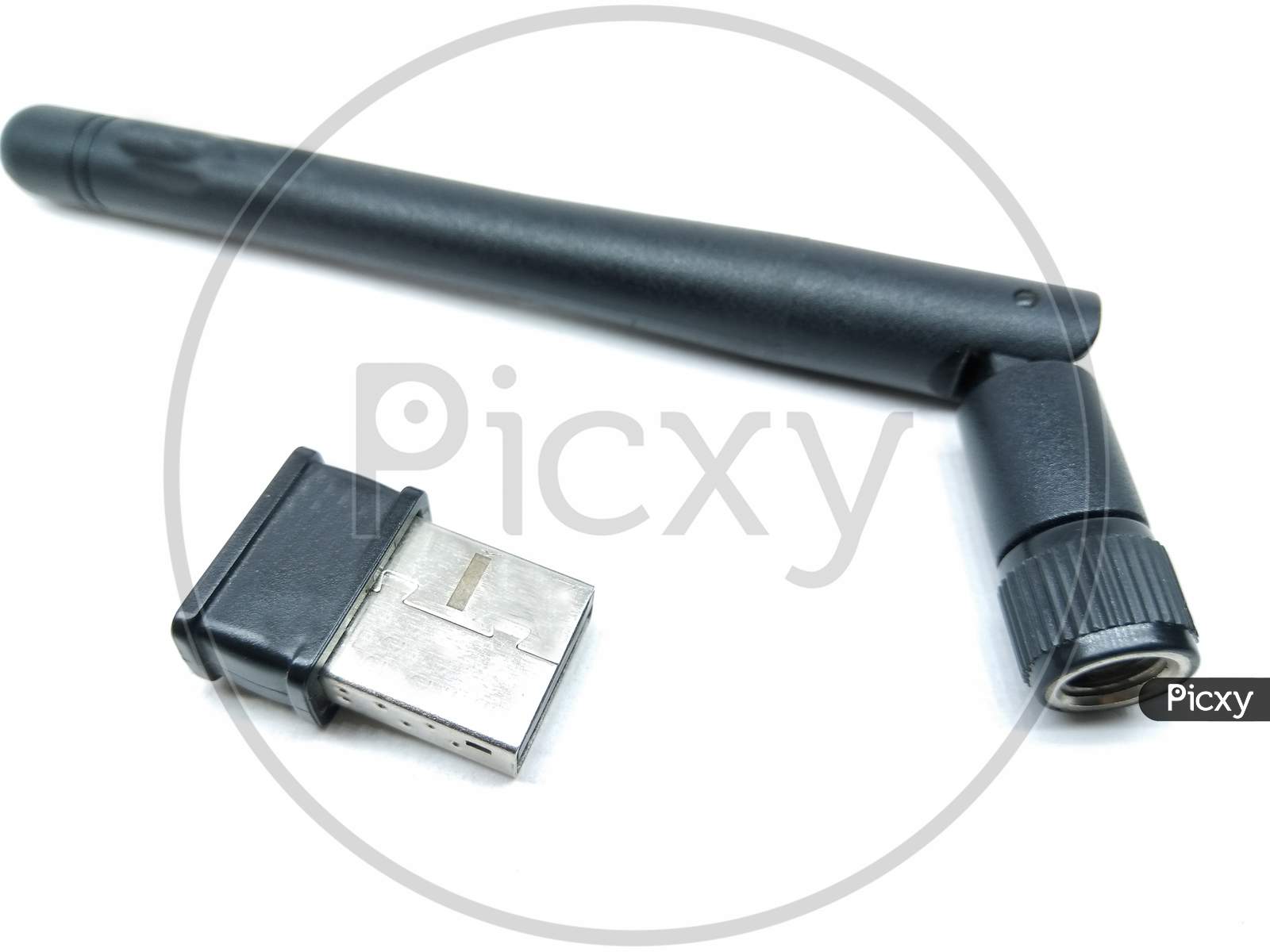 A picture of WiFi dongle with white background