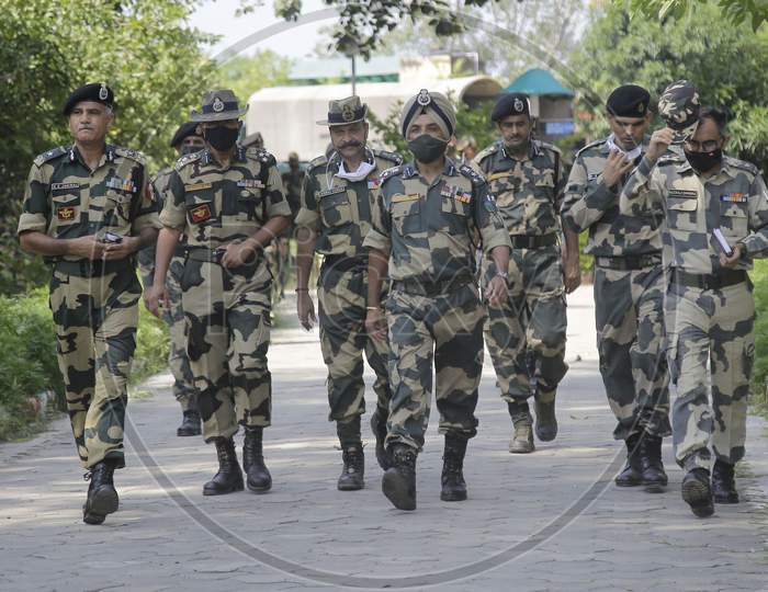 IG BSF, Jammu Frontier, NS Jamwal walks to inspect the tunnel after it was detected by the forces, originating from Pakistan, beneath the Indo-Pak international border fence, in J&K's Samba district, on 29 August ,2020.