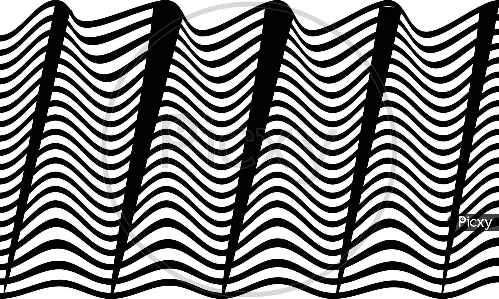 zig zag waves lines vector
