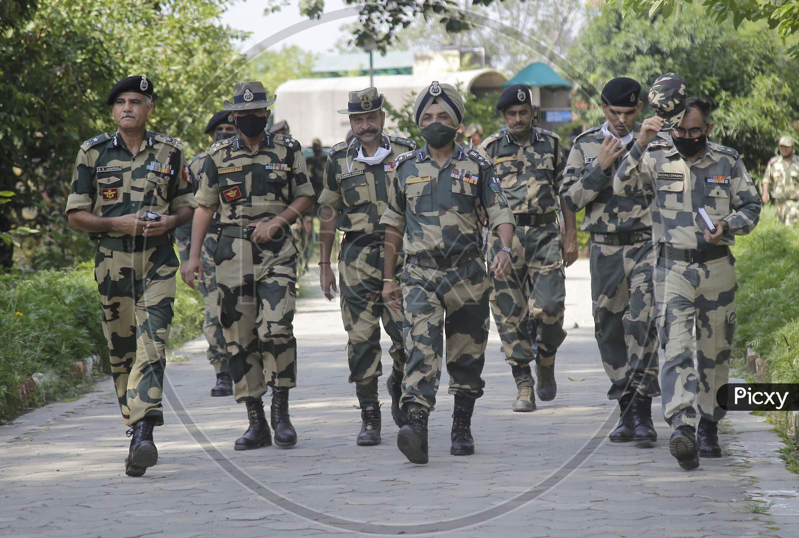 IG BSF, Jammu Frontier, NS Jamwal walks to inspect the tunnel after it was detected by the forces, originating from Pakistan, beneath the Indo-Pak international border fence, in J&K's Samba district, on 29 August ,2020.