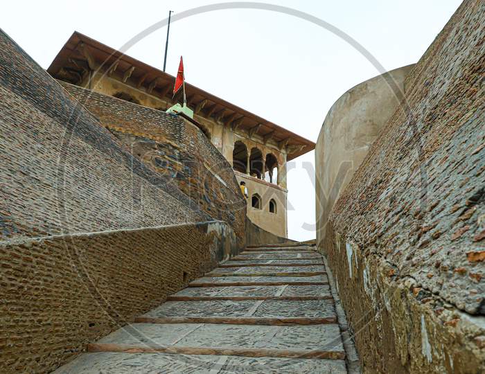 enterance gate of lohagarh fort of bharatpur,rajasthan,india