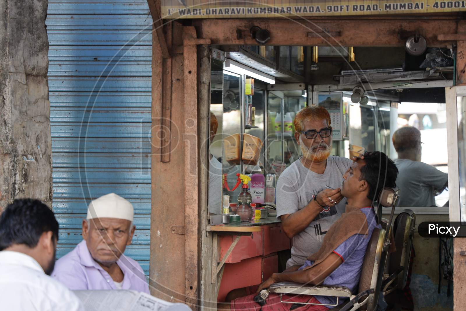A Barber Shop On The Street