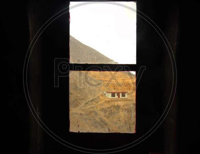 Mountains of Leh through A Window