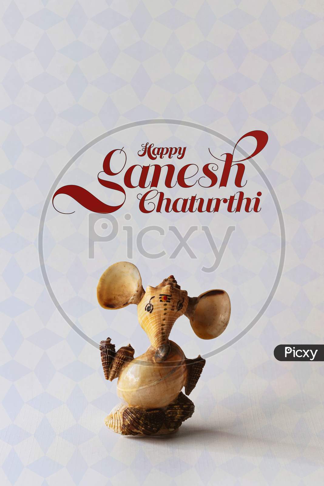 Image of Ganesh Chaturthi wishes with cute Ganesha idol made of ...