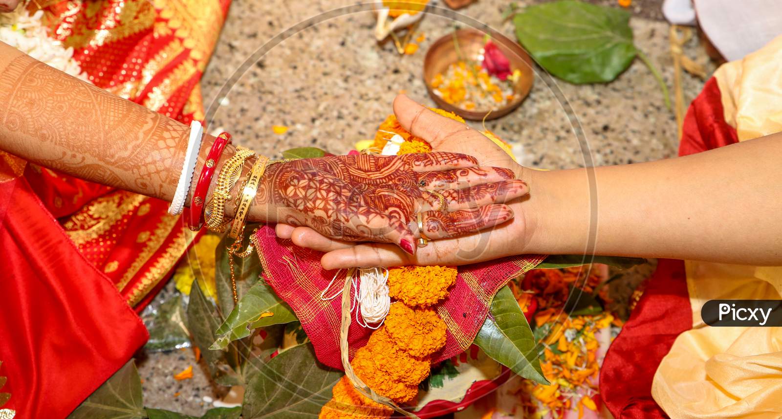 Rituals of Indian wedding. Bengali traditional wedding