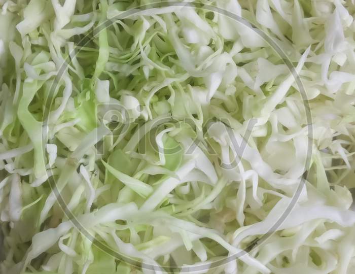 Cabbage shred into thin strips
