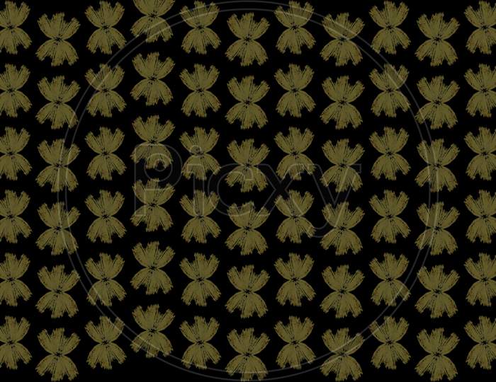 Metallic gold pattern on black background .Abstract wallpaper.