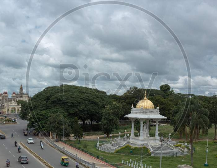 Ambedekar Memorial in Mysuru cityscape of Karnataka/India.