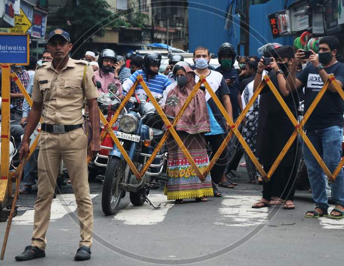 Tight security during Muharram procession amid coronavirus pandemic, in Mumbai, India on August 30, 2020.