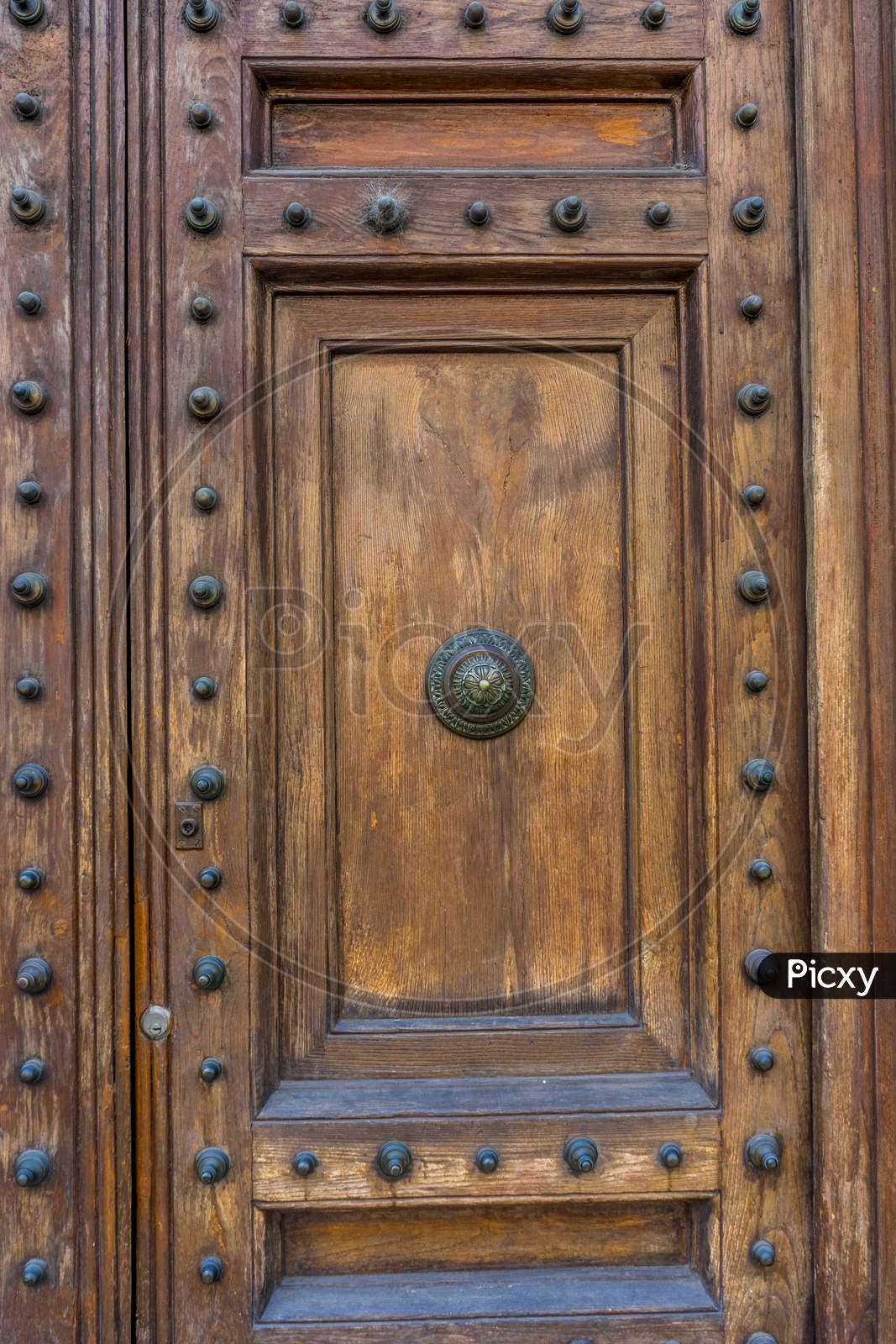 Italy, Rome, Roman Forum, A Wooden Door