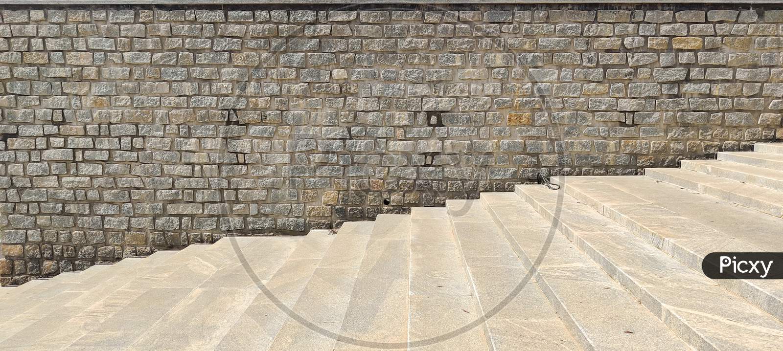 Abstract of stone wall and steps