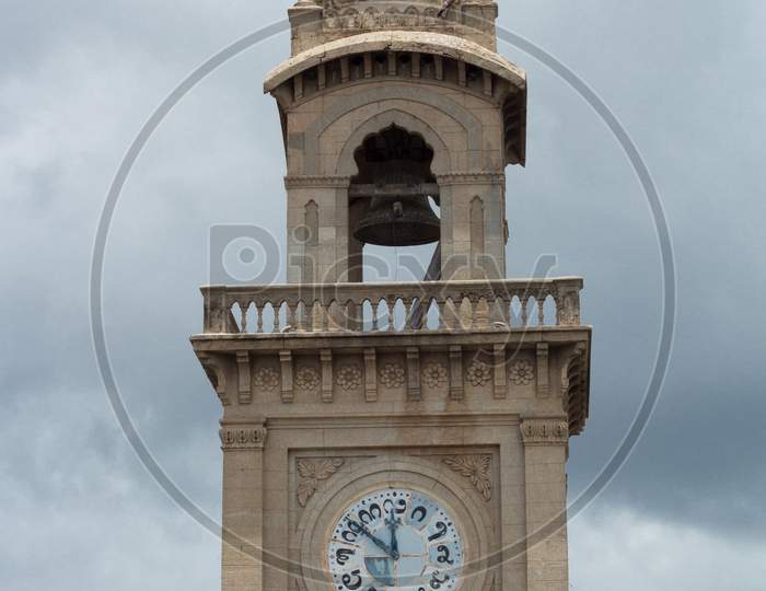 Close up view of Dufferin Clock Tower in Mysuru/Karnataka/India.