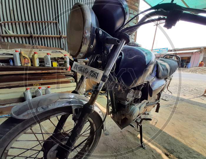 Bike in garage for repair