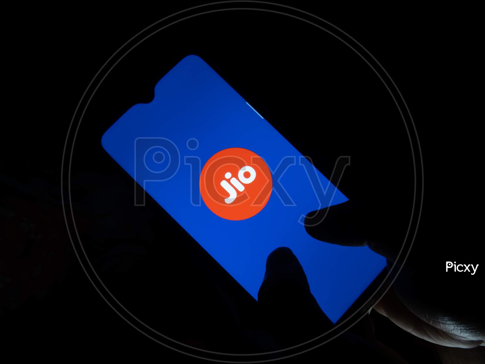 Jio App Or Icon On The Mobile Screen.