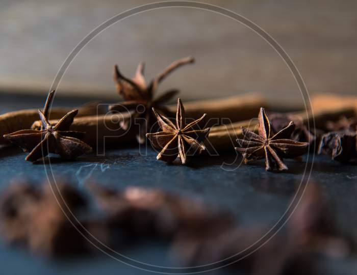 Star Anise On A Background