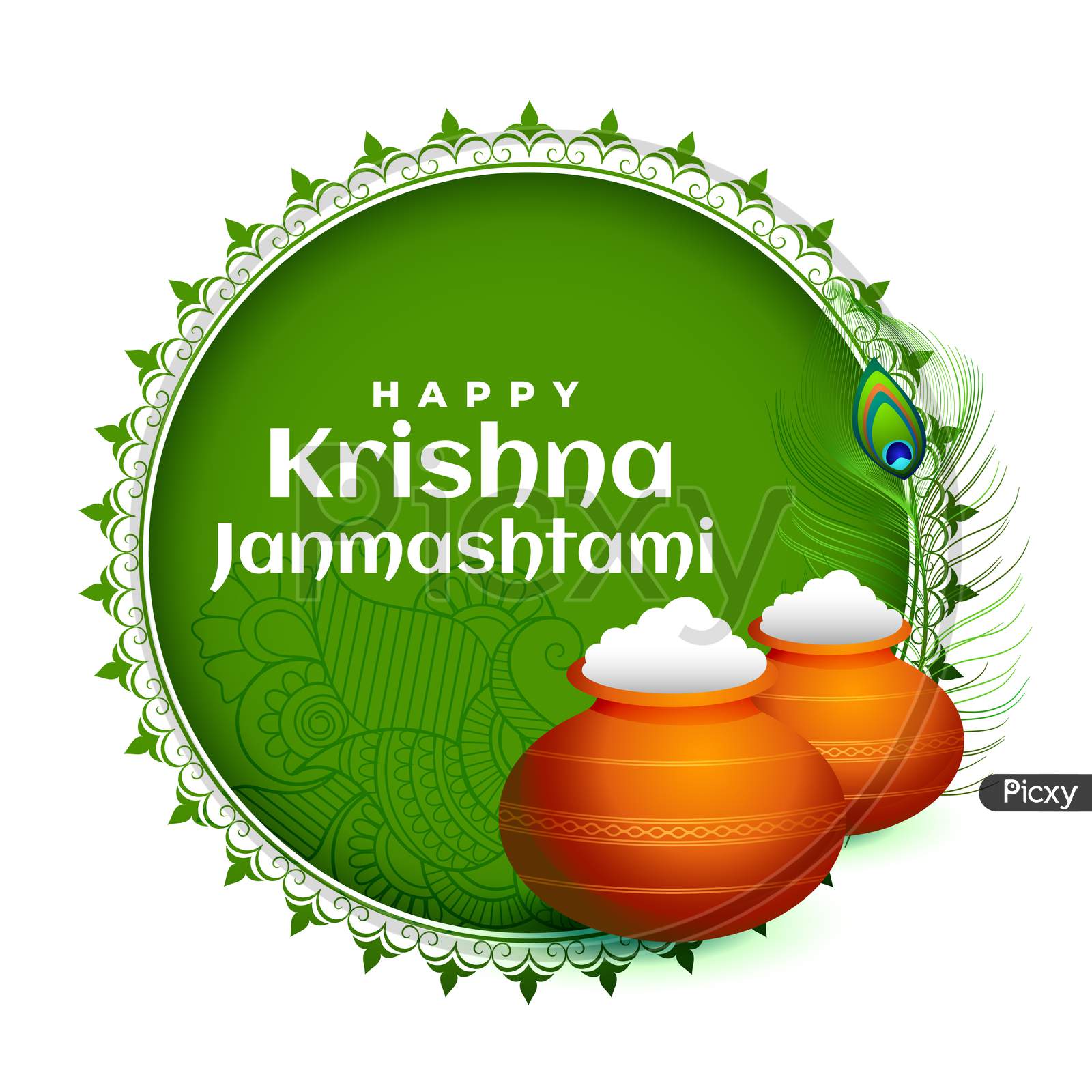 Indian Hindu Festival Of Janmashtami Celebration Background