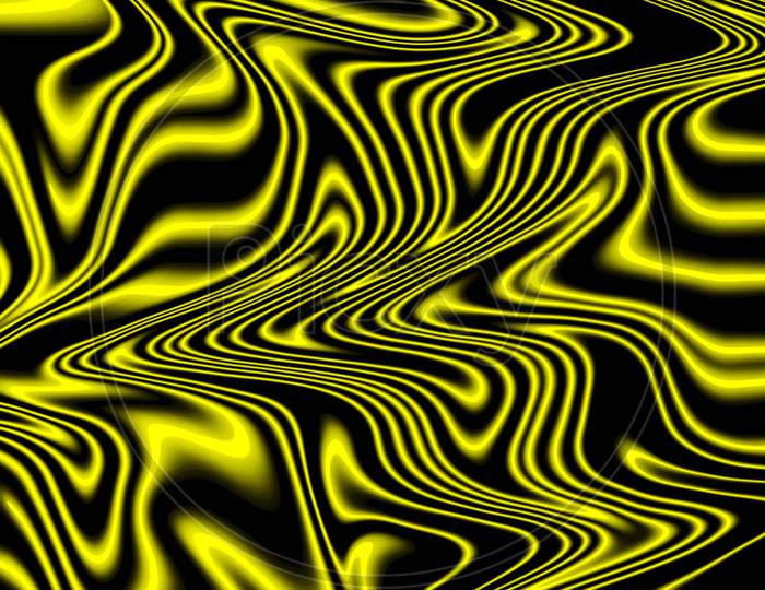 Black and Yellow silky abstract background