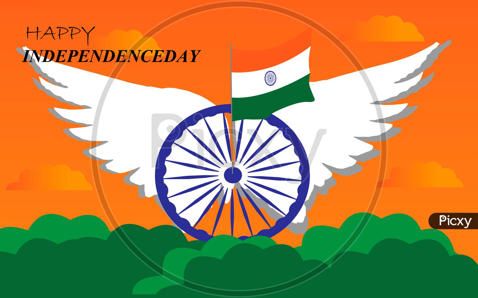 Independence day. vector illustration of 15th August india Happy Independence day poster.