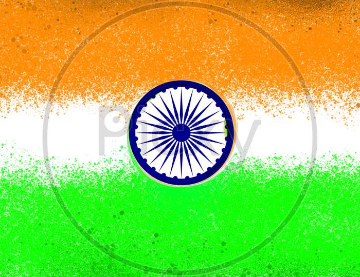 Indian tricolor abstract illustration background for Independence day & Republic day