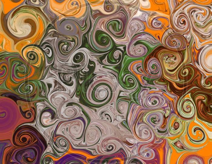 Vintage artistic spiral and twril abstract background