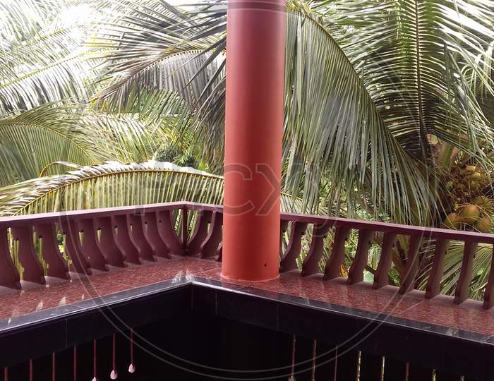 Kerala traditional sit out design