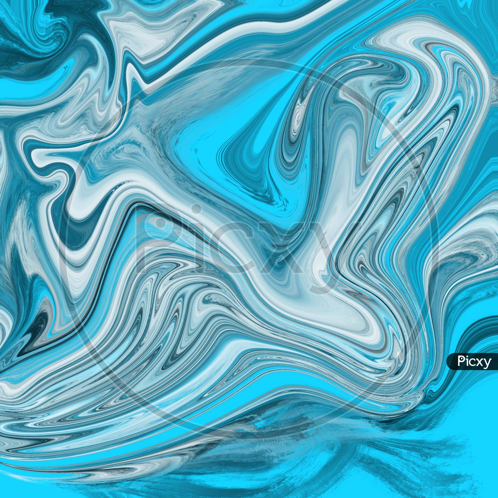 Abstract light blue fluid paint background