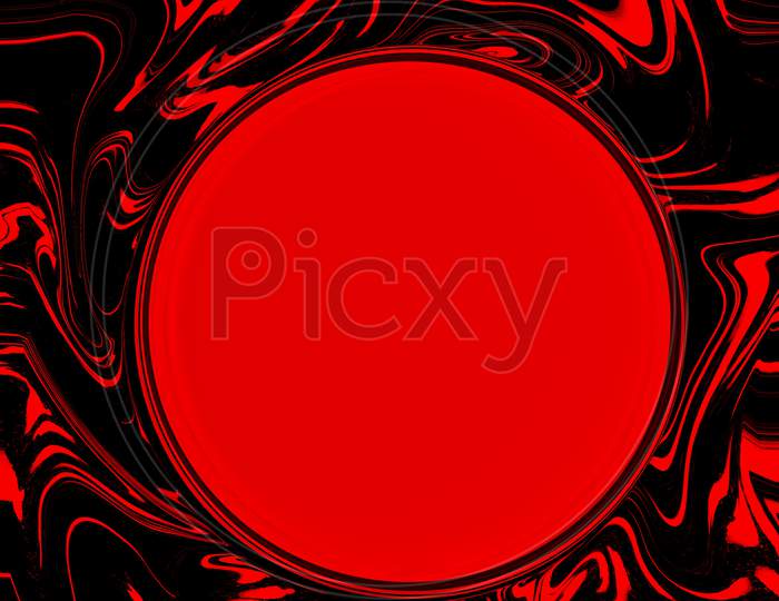 Red and black liquid fluid abstract background. Dark and horror with scary ink illustration for backgrounds