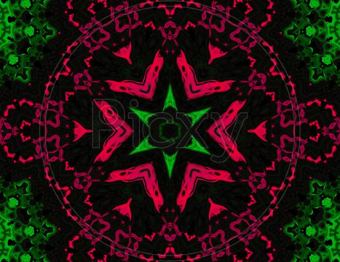 Kaleidoscope Abstract Background Abstract Classic Pattern.