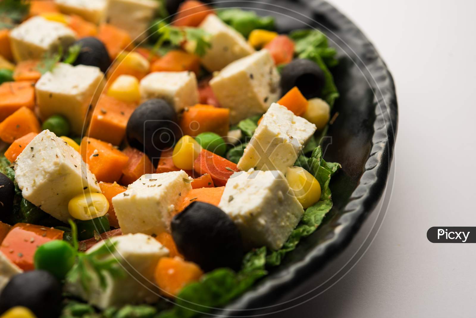 Paneer Vegetable Salad Is A Healthy Indian Recipe Made Using Cottage Cheese And Green Veggies
