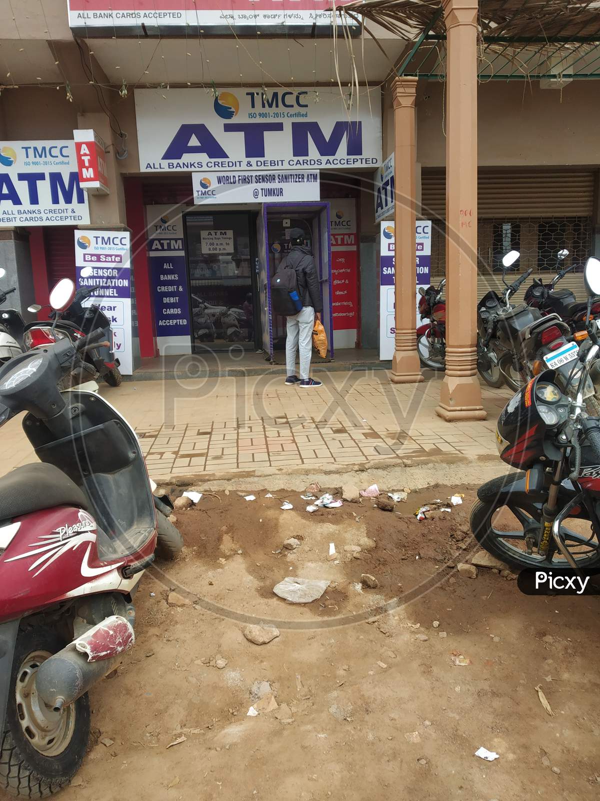 World first sensor sanatizer ATM at tumkur Karnataka India
