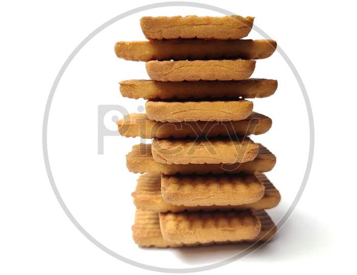 Biscuits isolated on White background