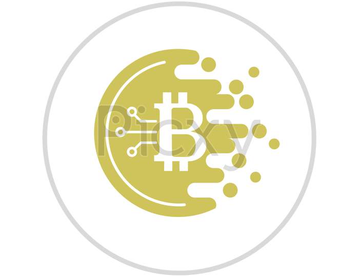 Bitcoin Crypto Currency Isolated On White Background