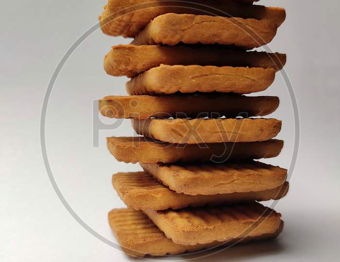 Biscuits isolated on White background
