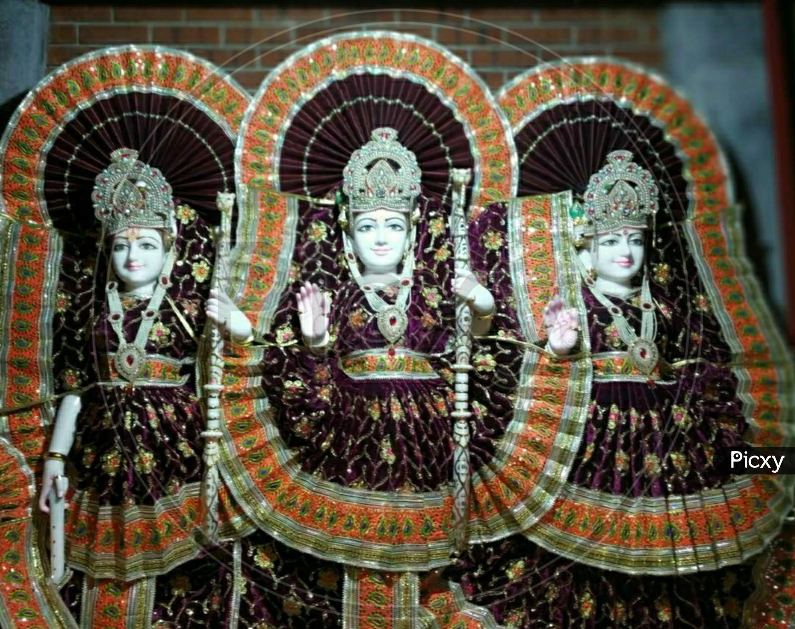 Hindu goddess in a temple