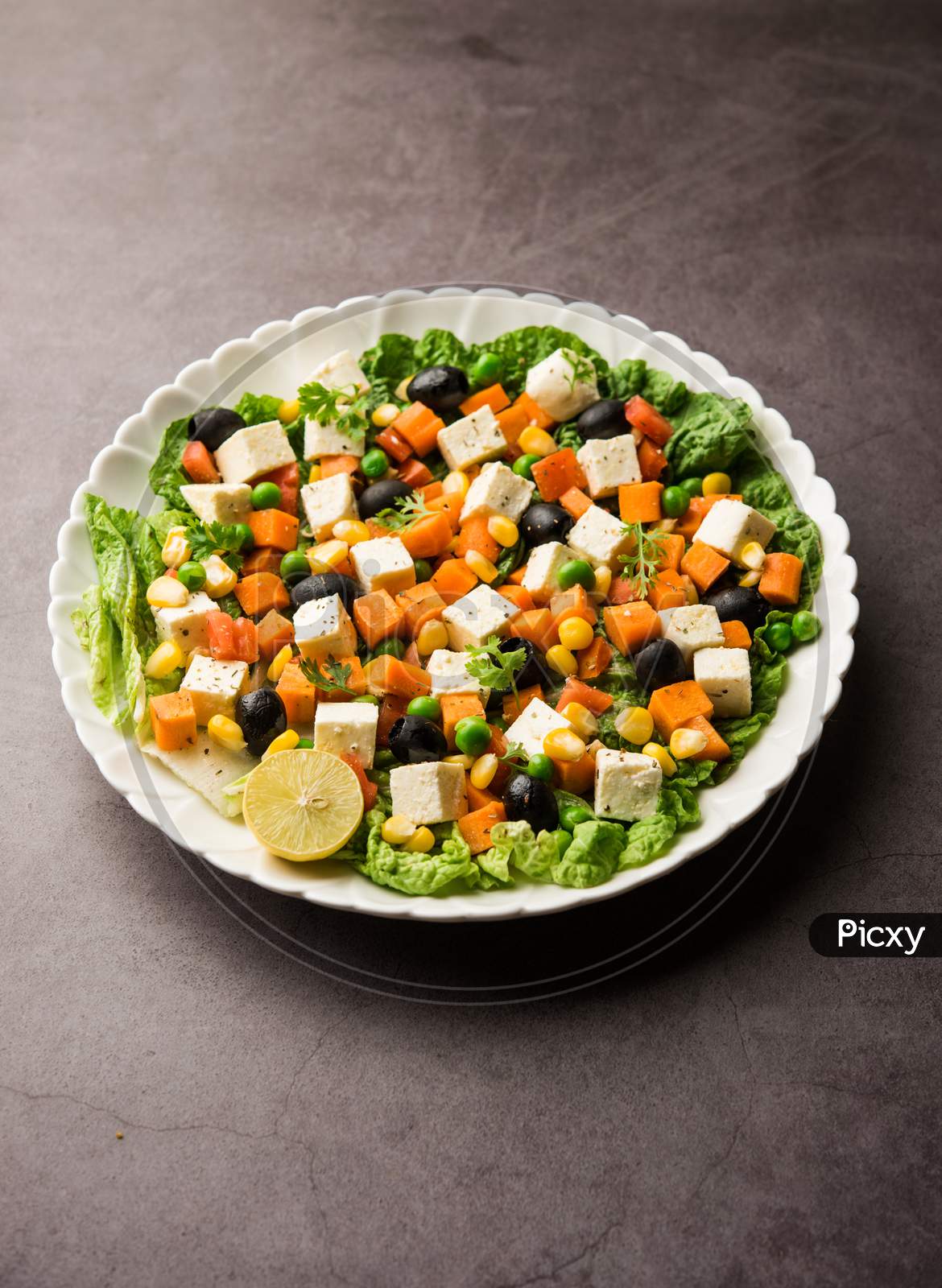 Paneer Vegetable Salad Is A Healthy Indian Recipe Made Using Cottage Cheese And Green Veggies